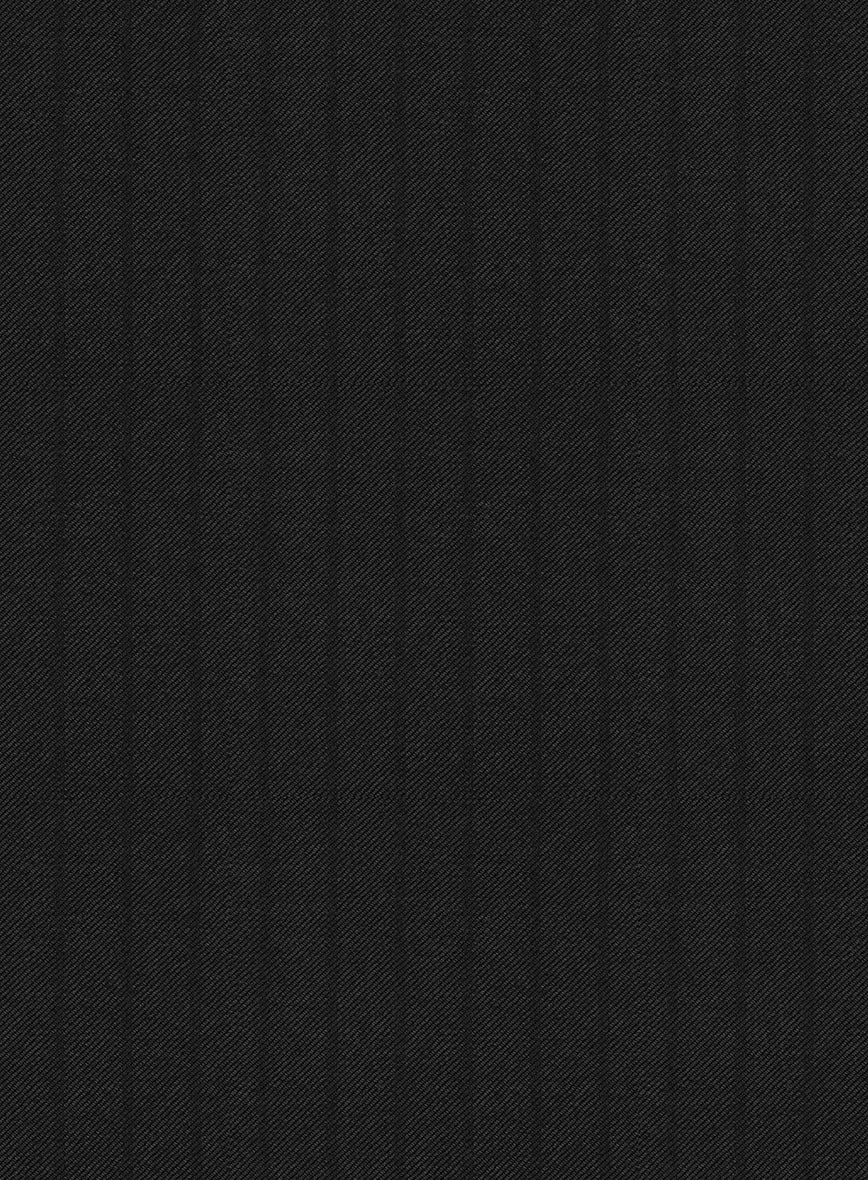 Scabal Juber Stripe Black Wool Jacket - Image 3