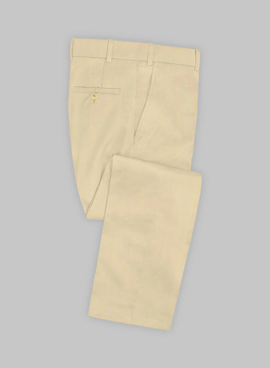 Scabal Latte Beige Cotton Stretch Suit - Image 3