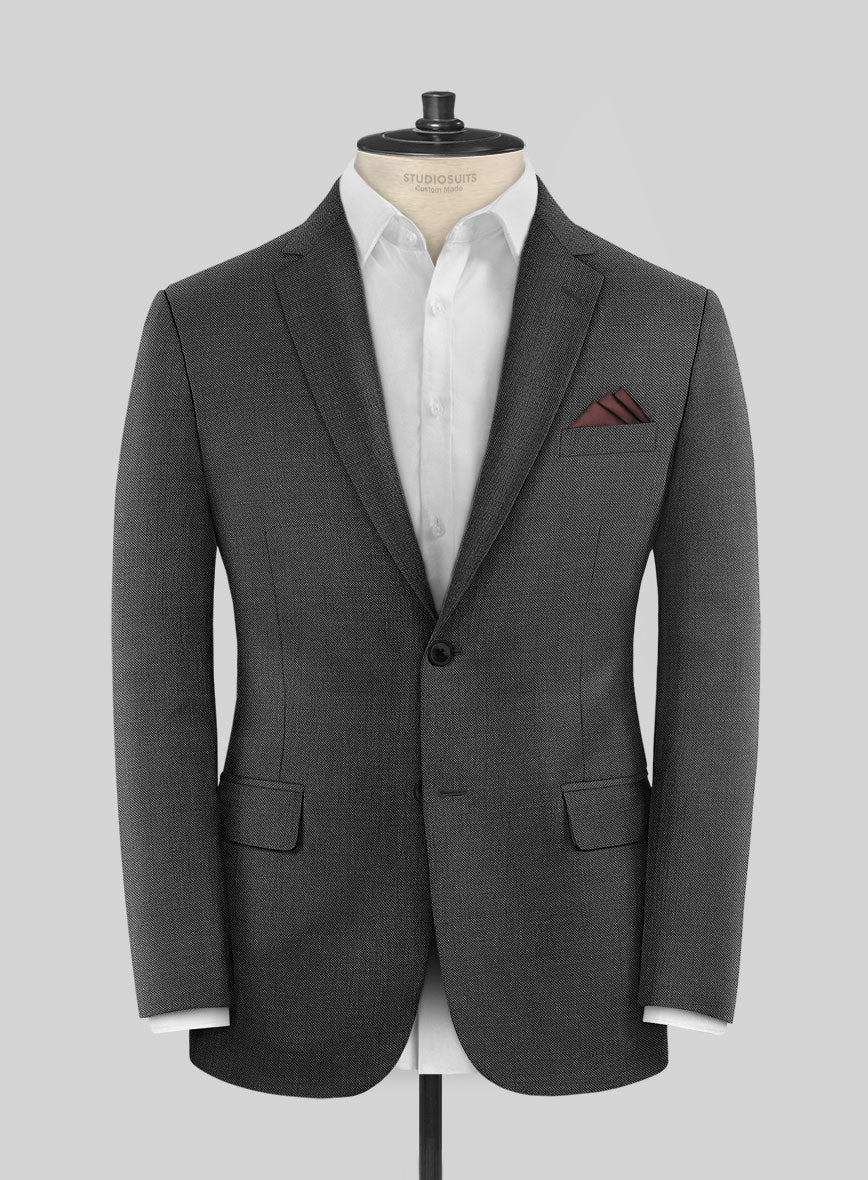 Scabal Liche Charcoal Wool Suit - Image 3