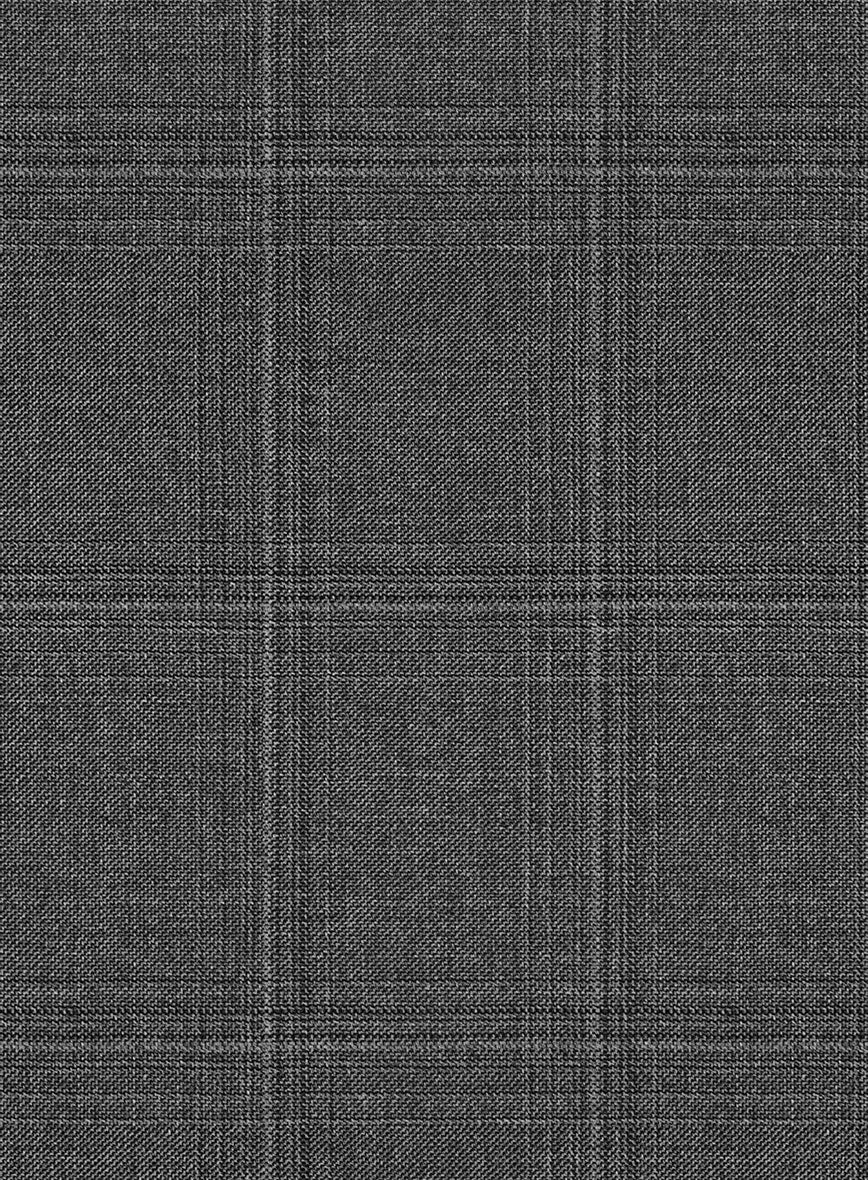 Scabal Lisco Windowpane Gray Wool Suit - Image 7