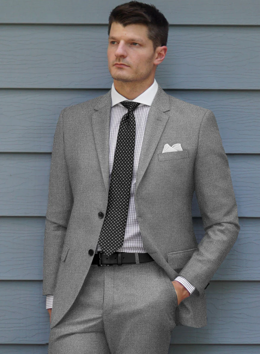 Scabal Lissar Light Gray Wool Jacket - Image 2