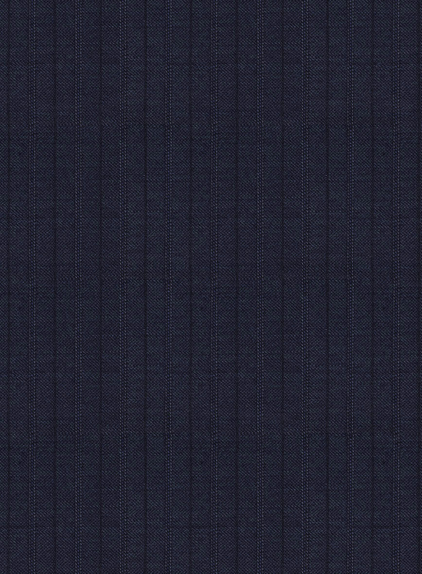 Scabal Londoner Allamo Stripe Blue Wool Jacket - Image 3