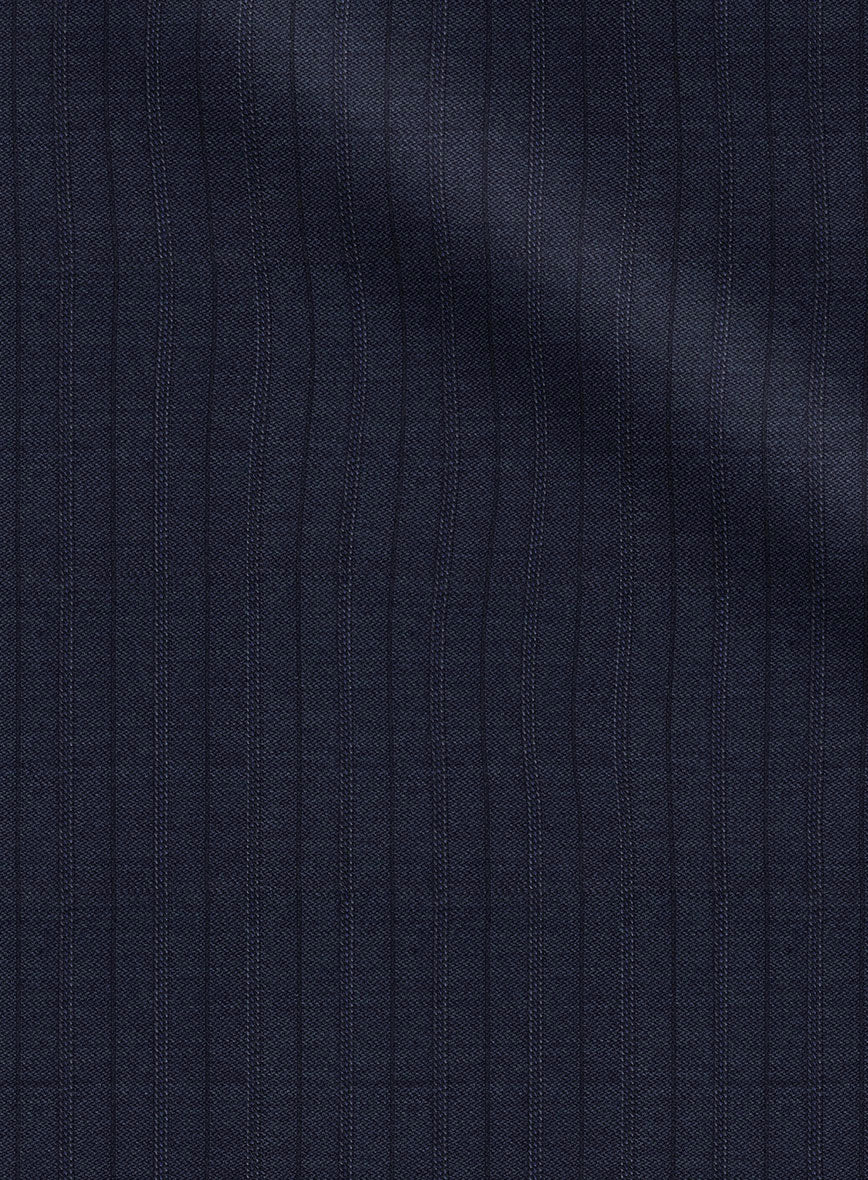 Scabal Londoner Allamo Stripe Blue Wool Suit - Image 6
