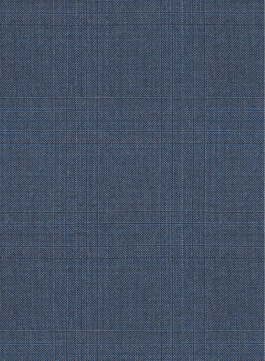 Scabal Londoner Blasi Checks Blue Wool Jacket - Image 2