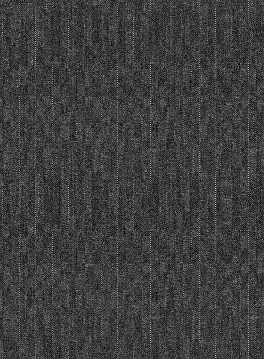 Scabal Londoner Casiri Stripe Charcoal Wool Pants - Image 3