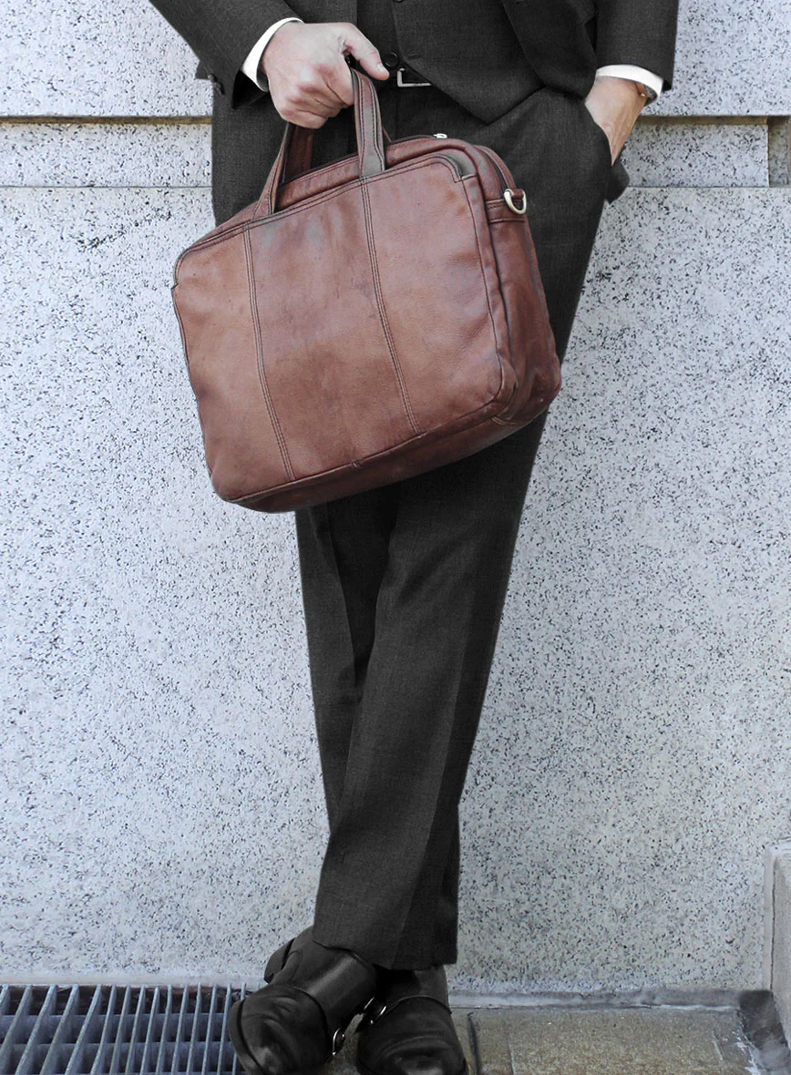 Scabal Londoner Charcoal Wool Pants - Image 2