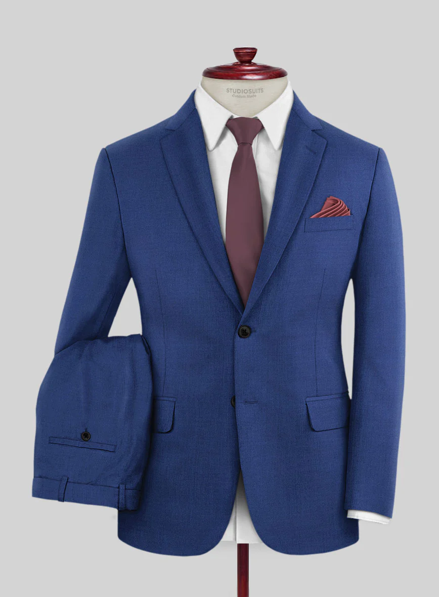 Scabal Londoner Cobalt Blue Wool Suit