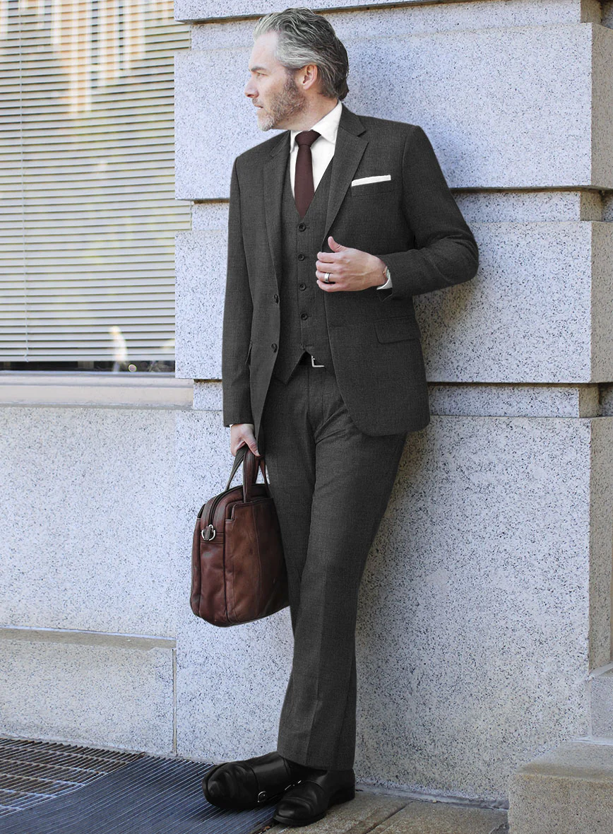 Scabal Londoner Dark Gray Wool Suit - Image 2
