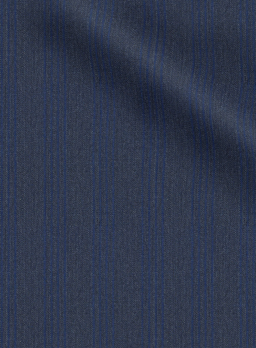Scabal Londoner Erafin Stripe Blue Wool Jacket - Image 2