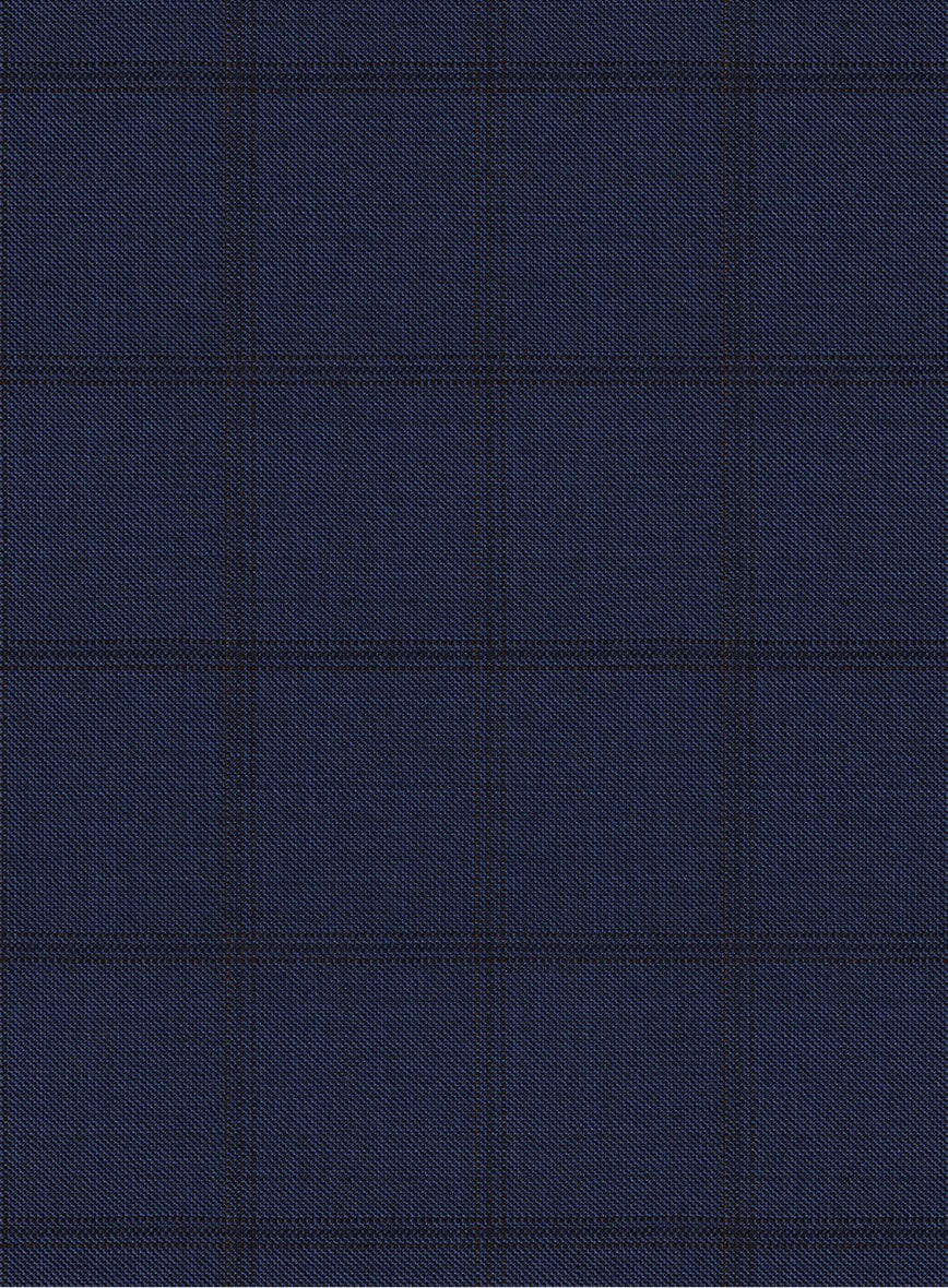 Scabal Londoner Eside Checks Blue Wool Suit - Image 5