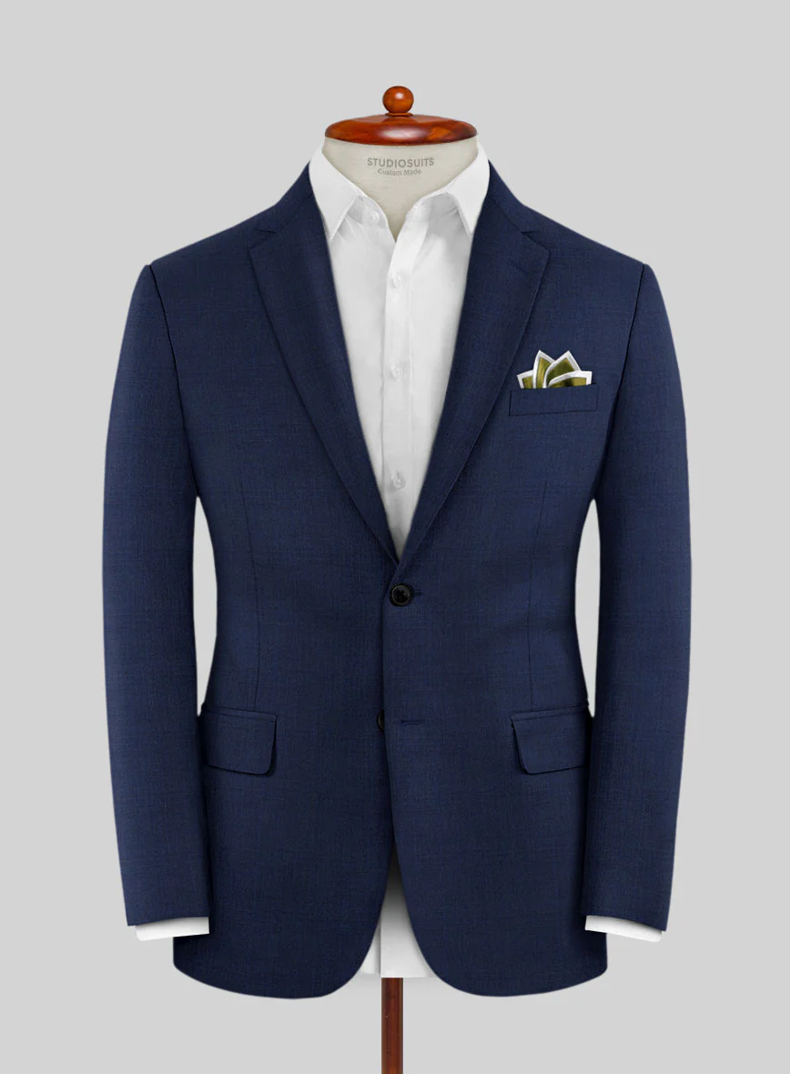 Scabal Londoner Esma Checks Blue Wool Suit - Image 3