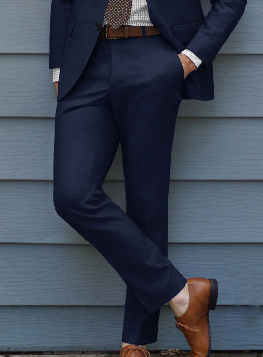 Scabal Londoner Esma Checks Blue Wool Suit - Image 4