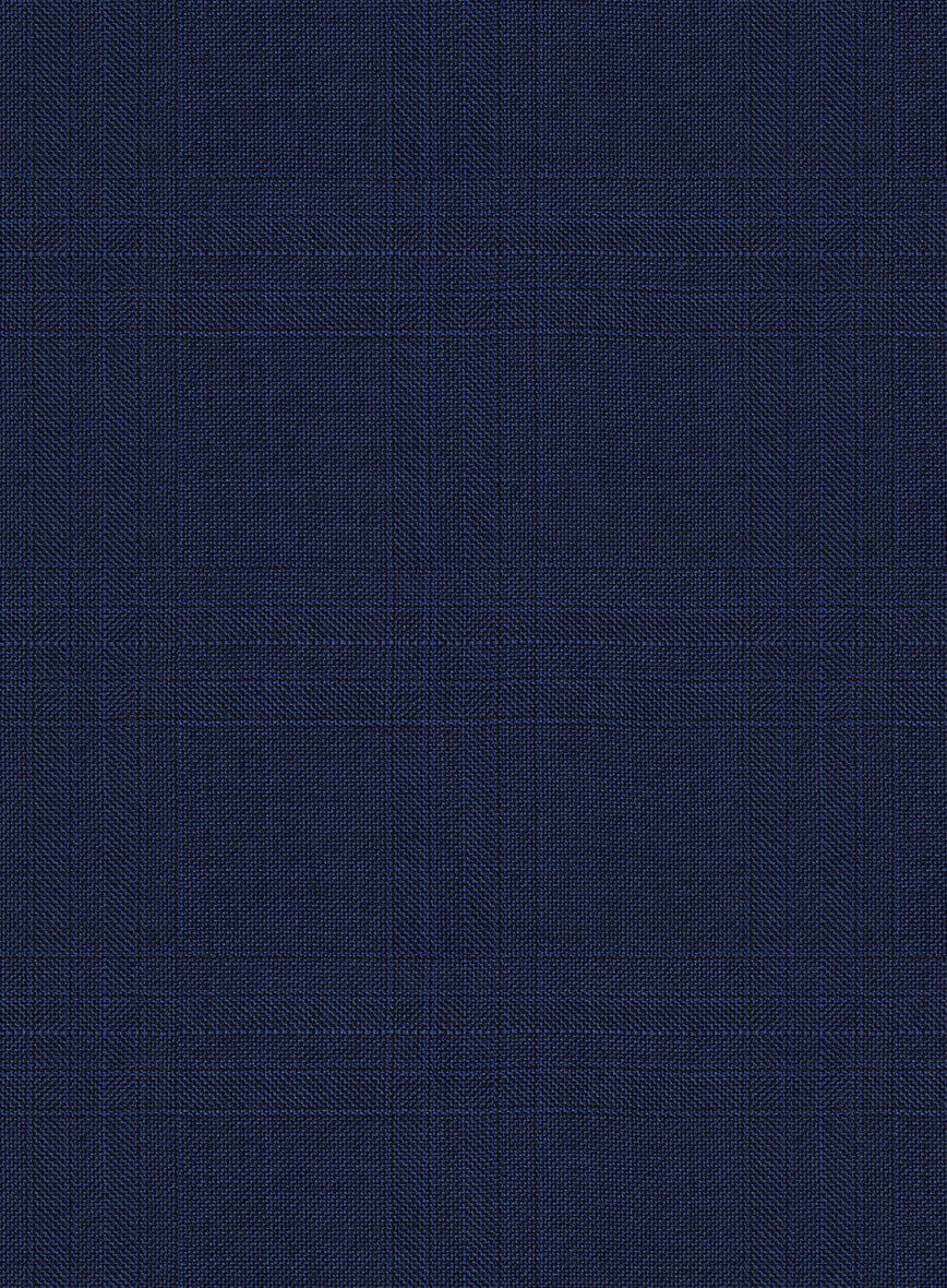 Scabal Londoner Esma Checks Blue Wool Suit - Image 6