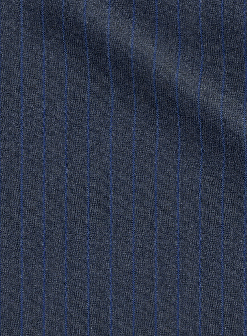Scabal Londoner Floras Stripe Blue Wool Jacket - Image 2
