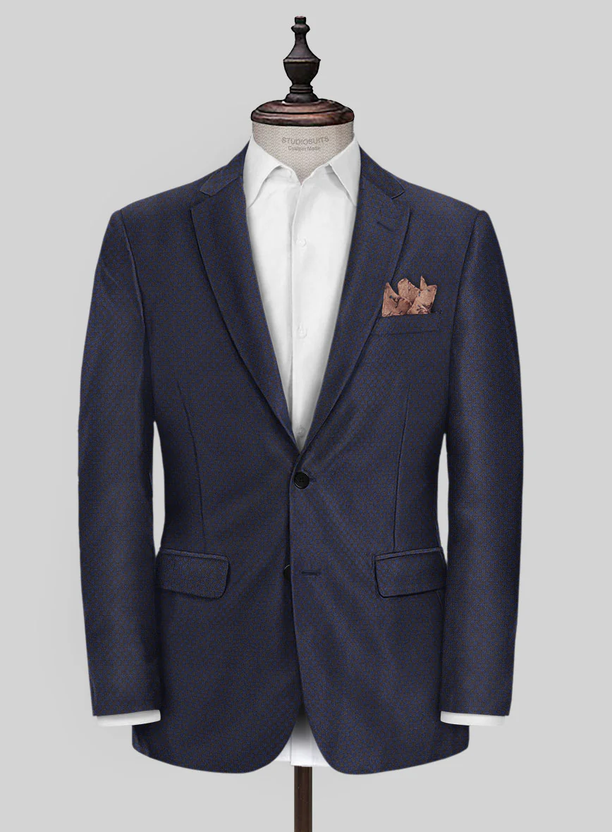 Scabal Londoner Gallo Blue Wool Suit - Image 3
