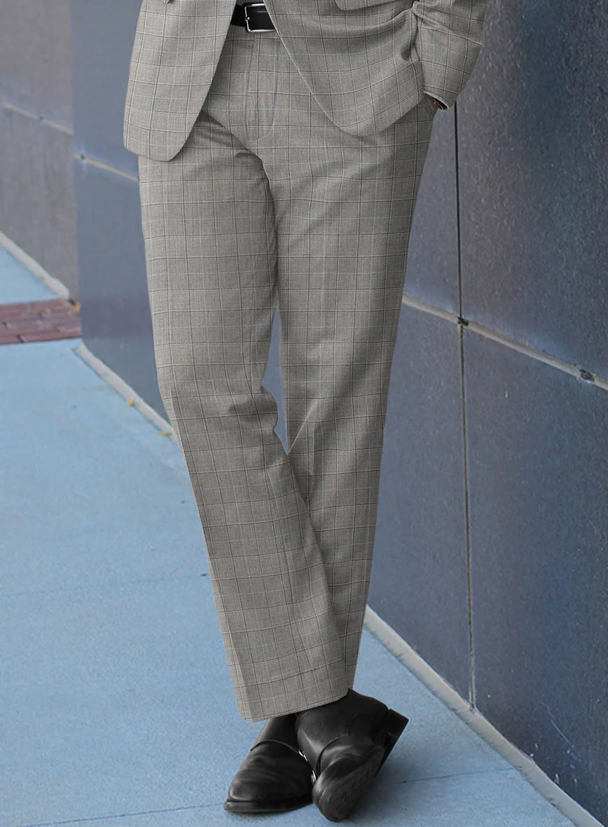 Scabal Londoner Glen Gray Wool Pants - Image 2