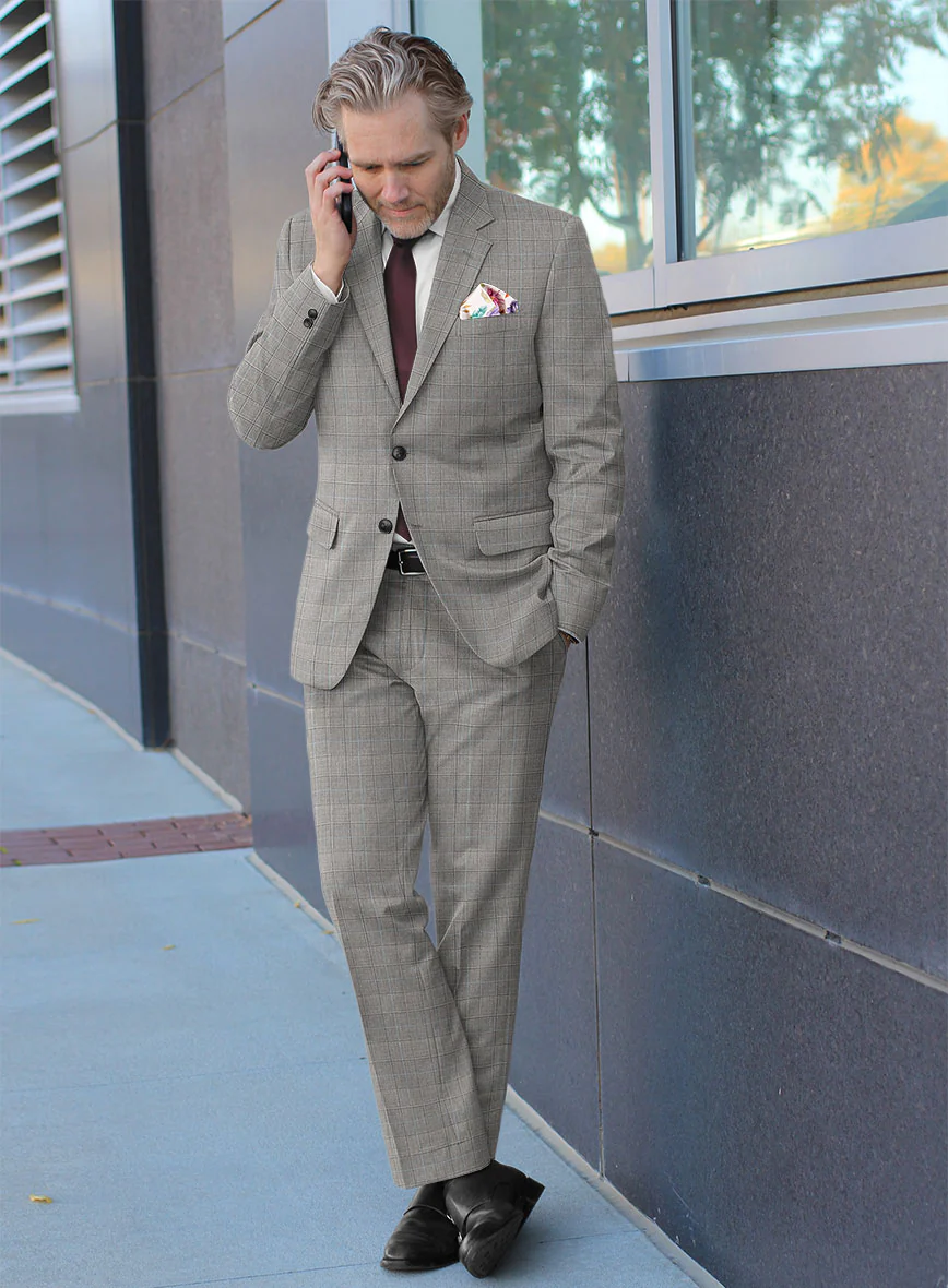 Scabal Londoner Glen Gray Wool Suit - Image 2