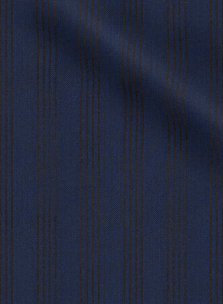 Scabal Londoner Ilianti Stripe Blue Wool Jacket - Image 2