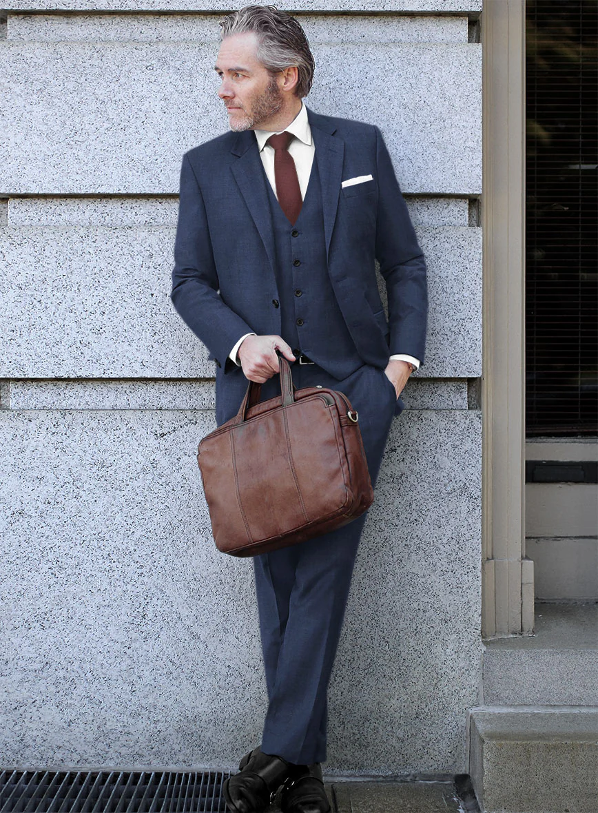 Scabal Londoner Indigo Blue Wool Suit - Image 2