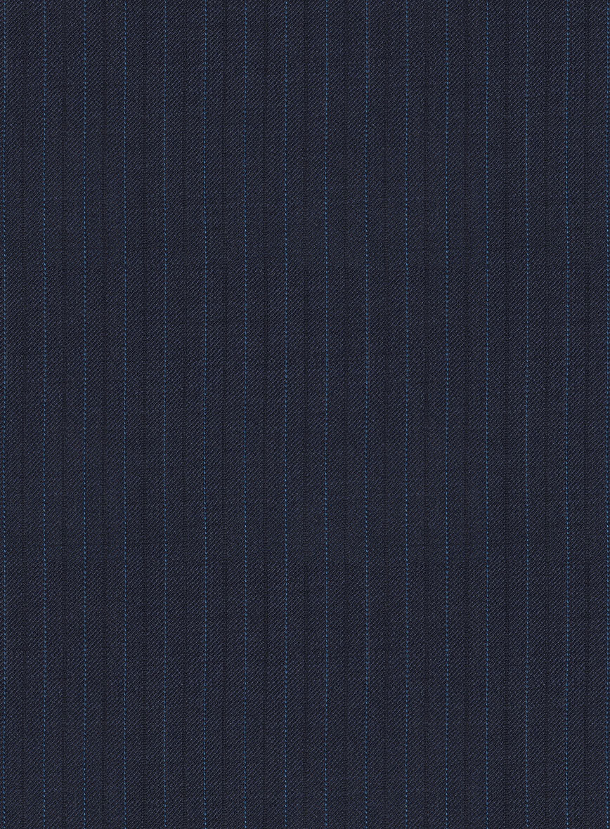 Scabal Londoner Jaspal Stripe Blue Wool Jacket - Image 2