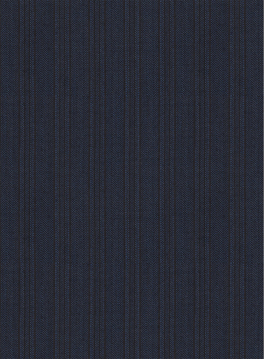 Scabal Londoner Jolge Stripe Blue Wool Suit - Image 6