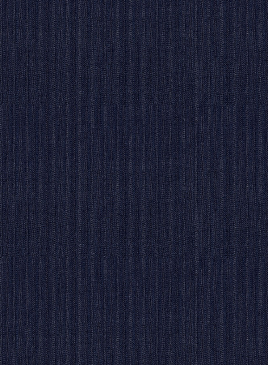 Scabal Londoner Mence Stripe Blue Wool Suit - Image 6