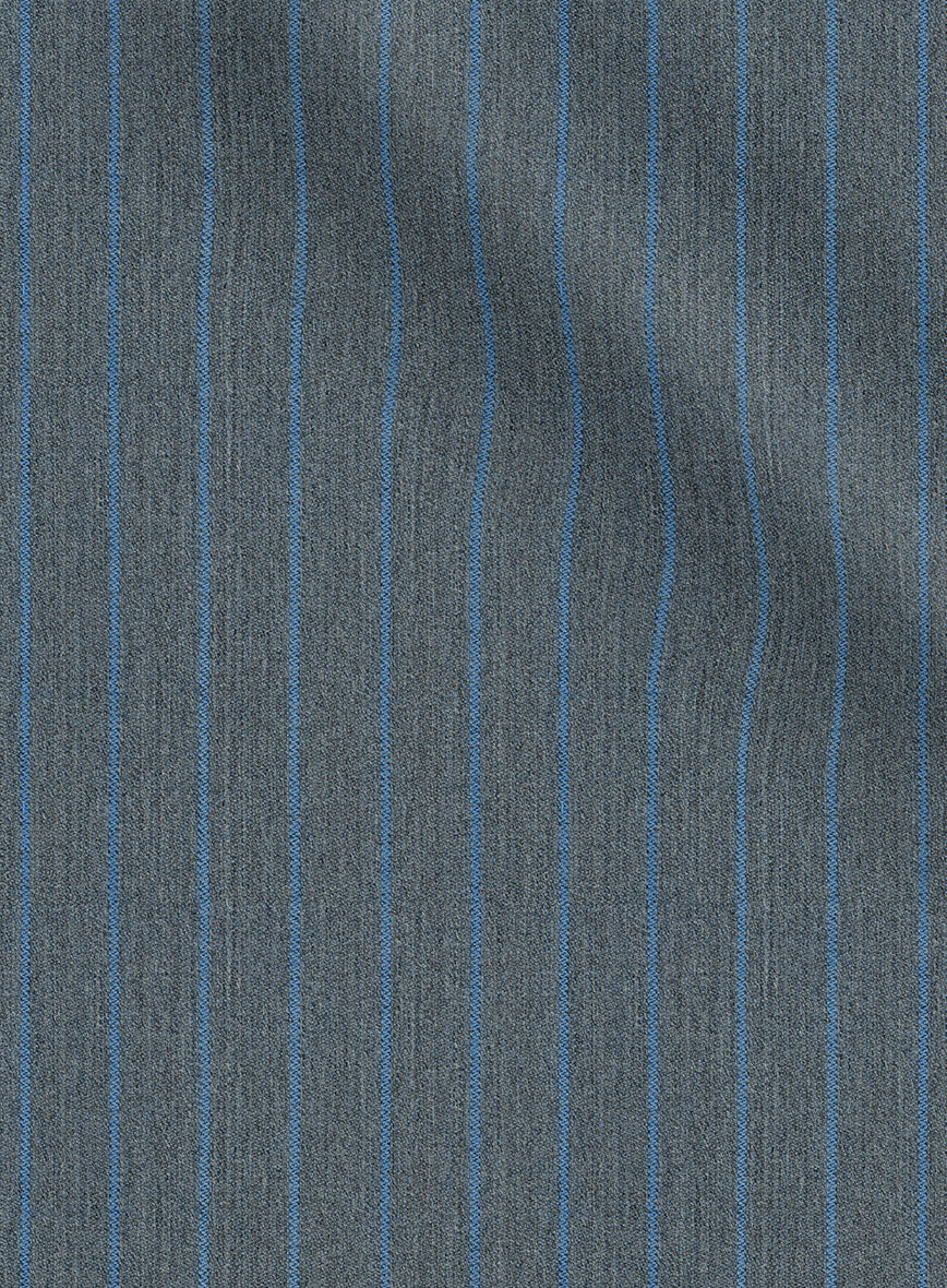 Scabal Londoner Prutna Stripe Gray Wool Suit - Image 6