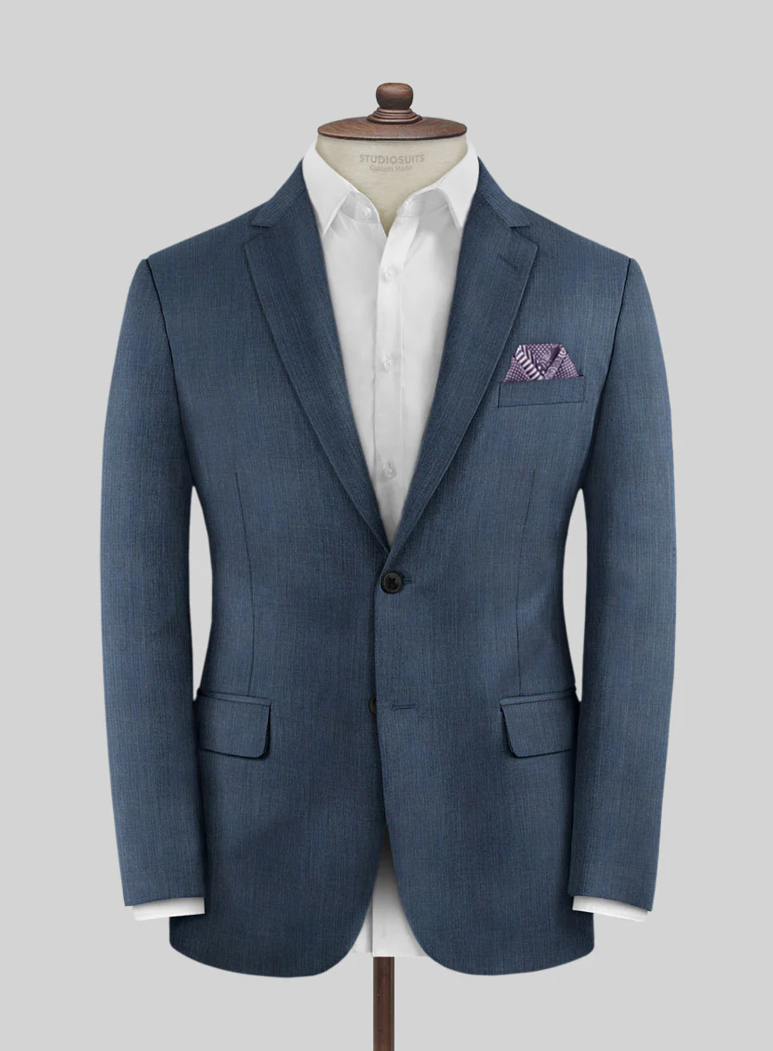 Scabal Londoner Rez Stripe Blue Wool Suit - Image 3