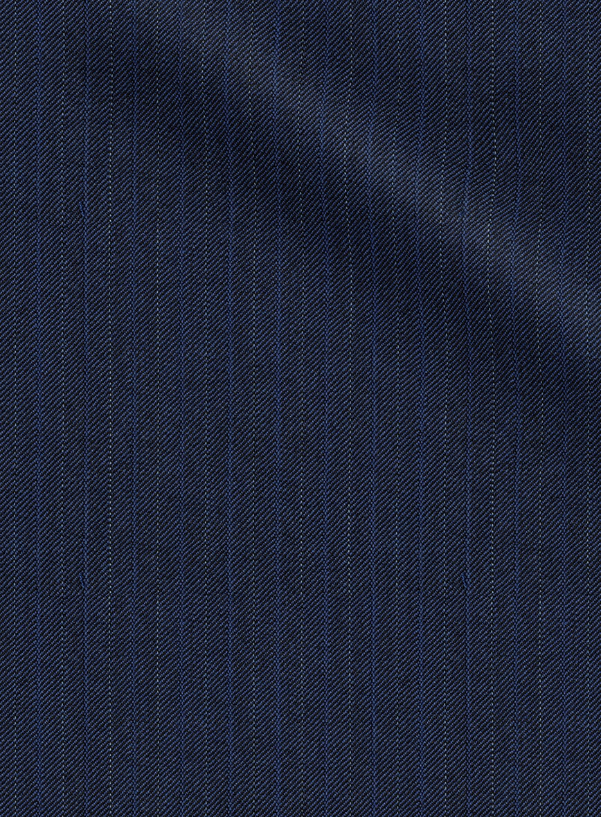 Scabal Londoner Sarcos Stripe Blue Wool Jacket - Image 2