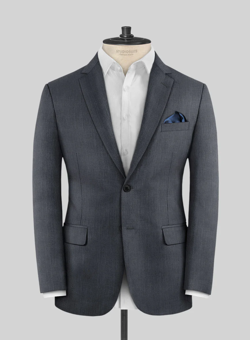 Scabal Londoner Shico Stripe Gray Wool Suit - Image 3