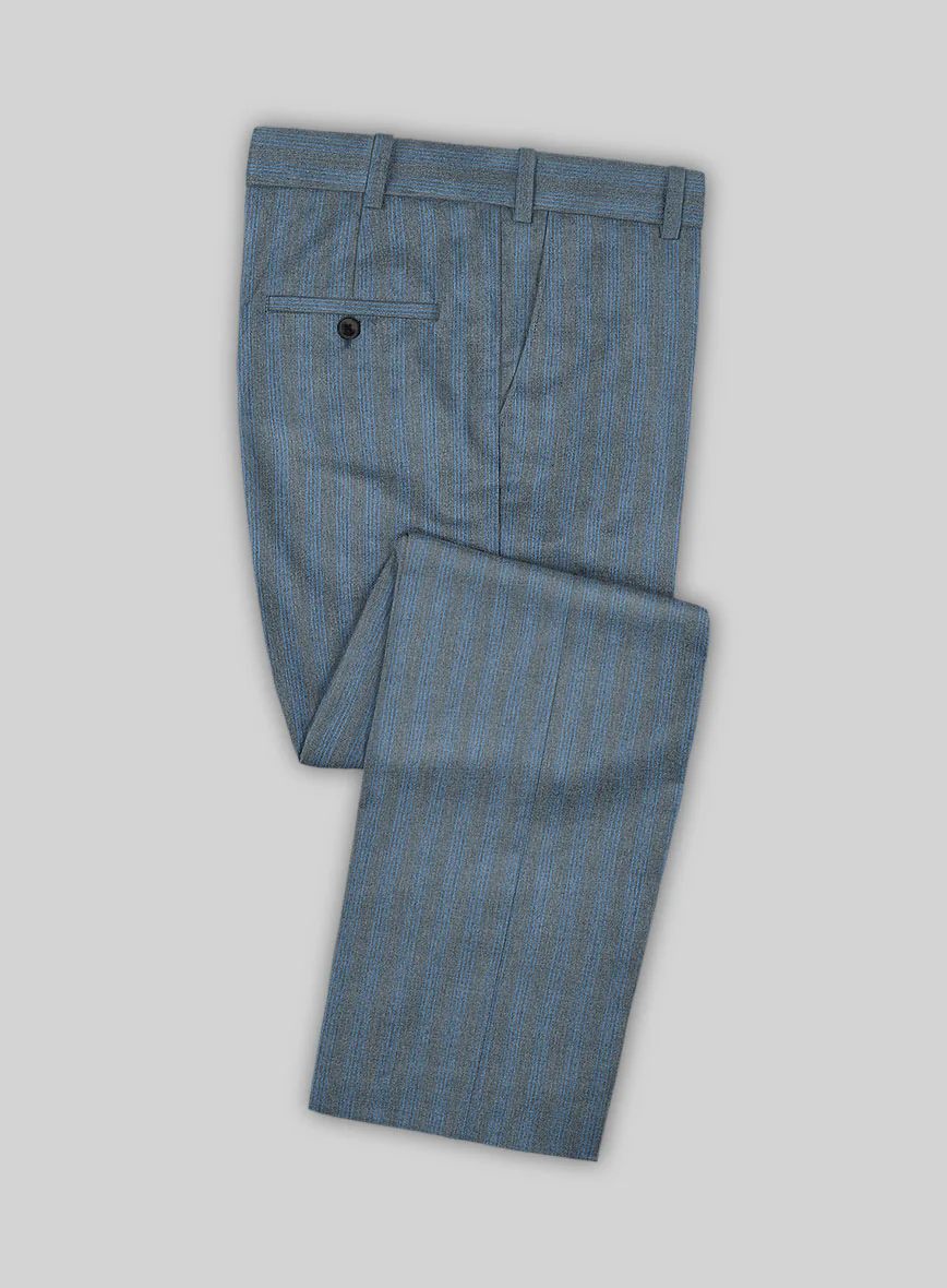 Scabal Londoner Struci Stripe Gray Wool Suit - Image 5