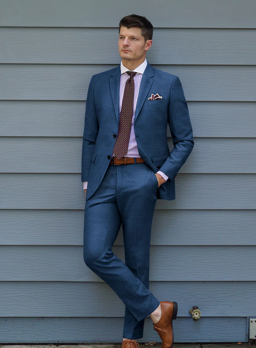 Scabal Londoner Twill Blue Wool Suit - Image 2