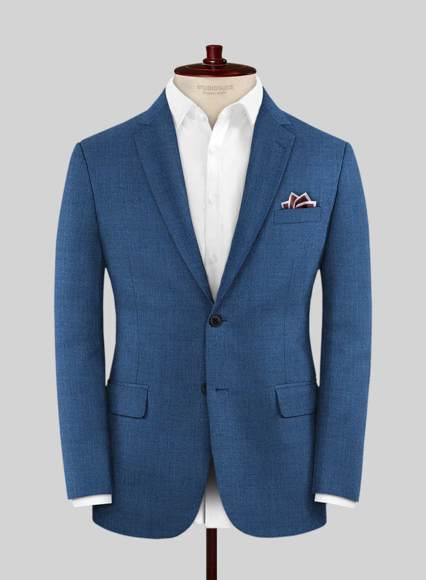 Scabal Londoner Twill Blue Wool Suit - Image 3