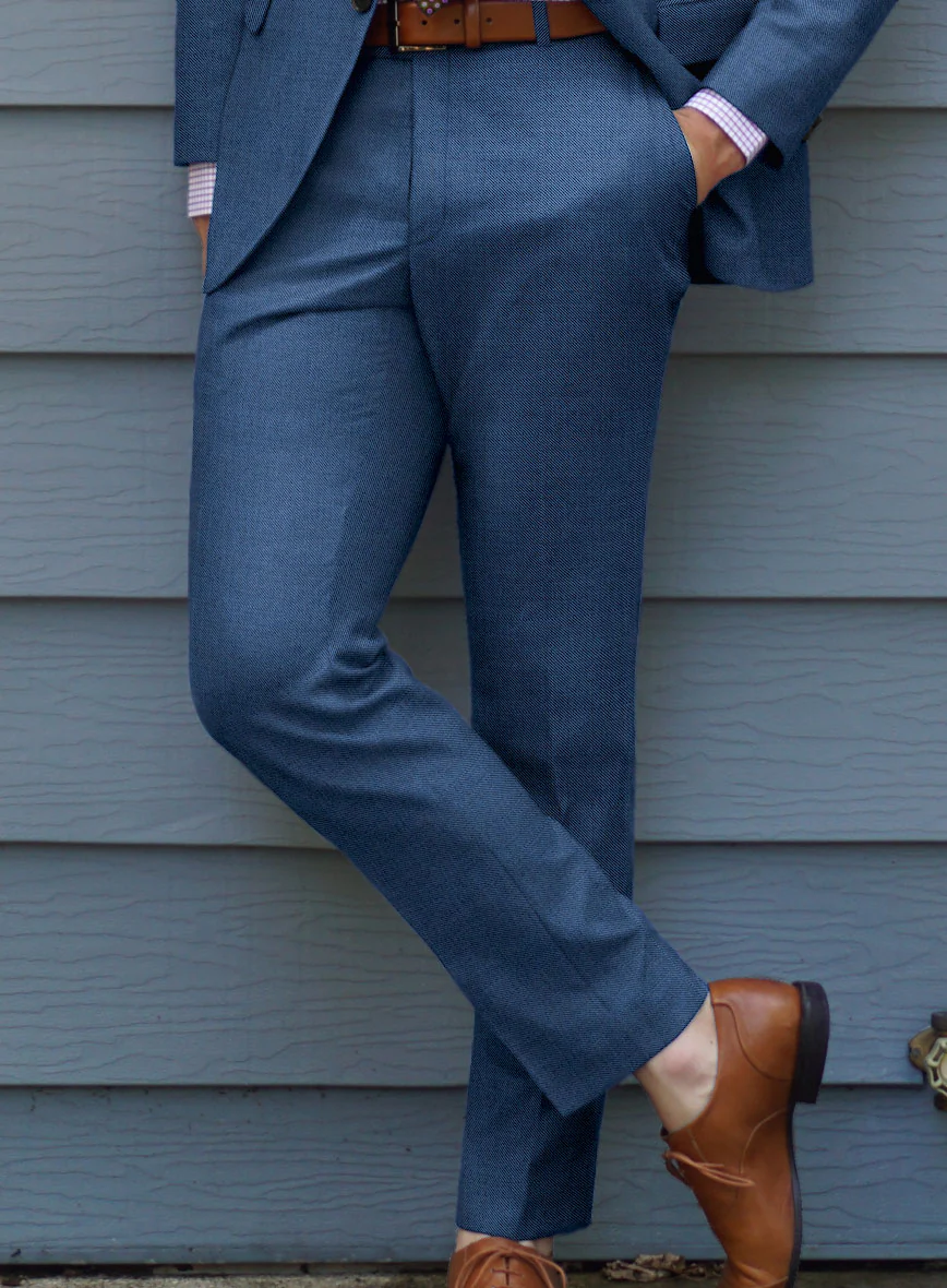 Scabal Londoner Twill Blue Wool Suit - Image 4