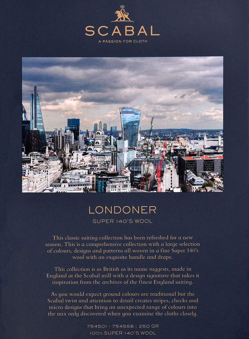 Scabal Londoner Twill Blue Wool Suit - Image 8