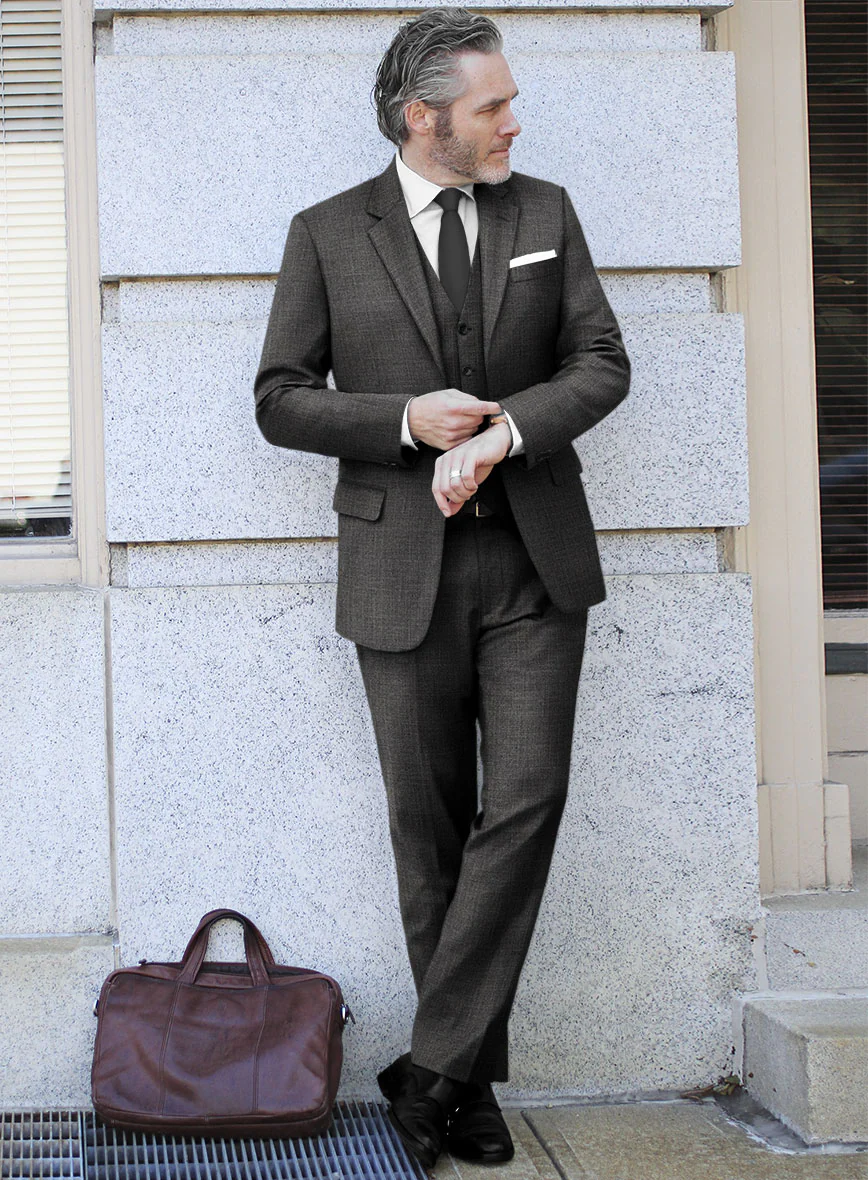 Scabal Londoner Twill Charcoal Wool Suit - Image 2