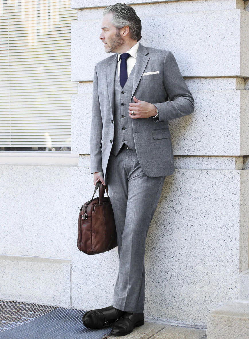 Scabal Londoner Twill Light Blue Wool Suit - Image 2