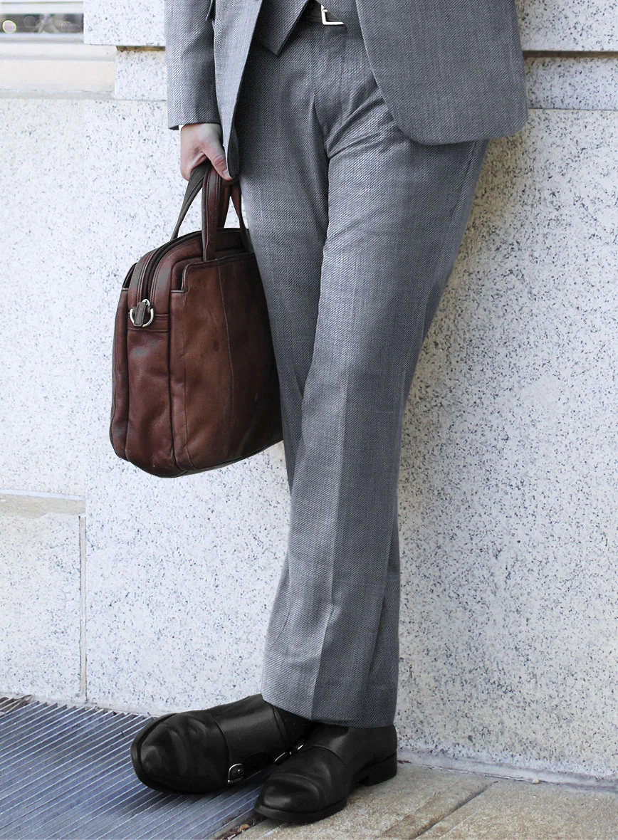 Scabal Londoner Twill Light Blue Wool Suit - Image 4