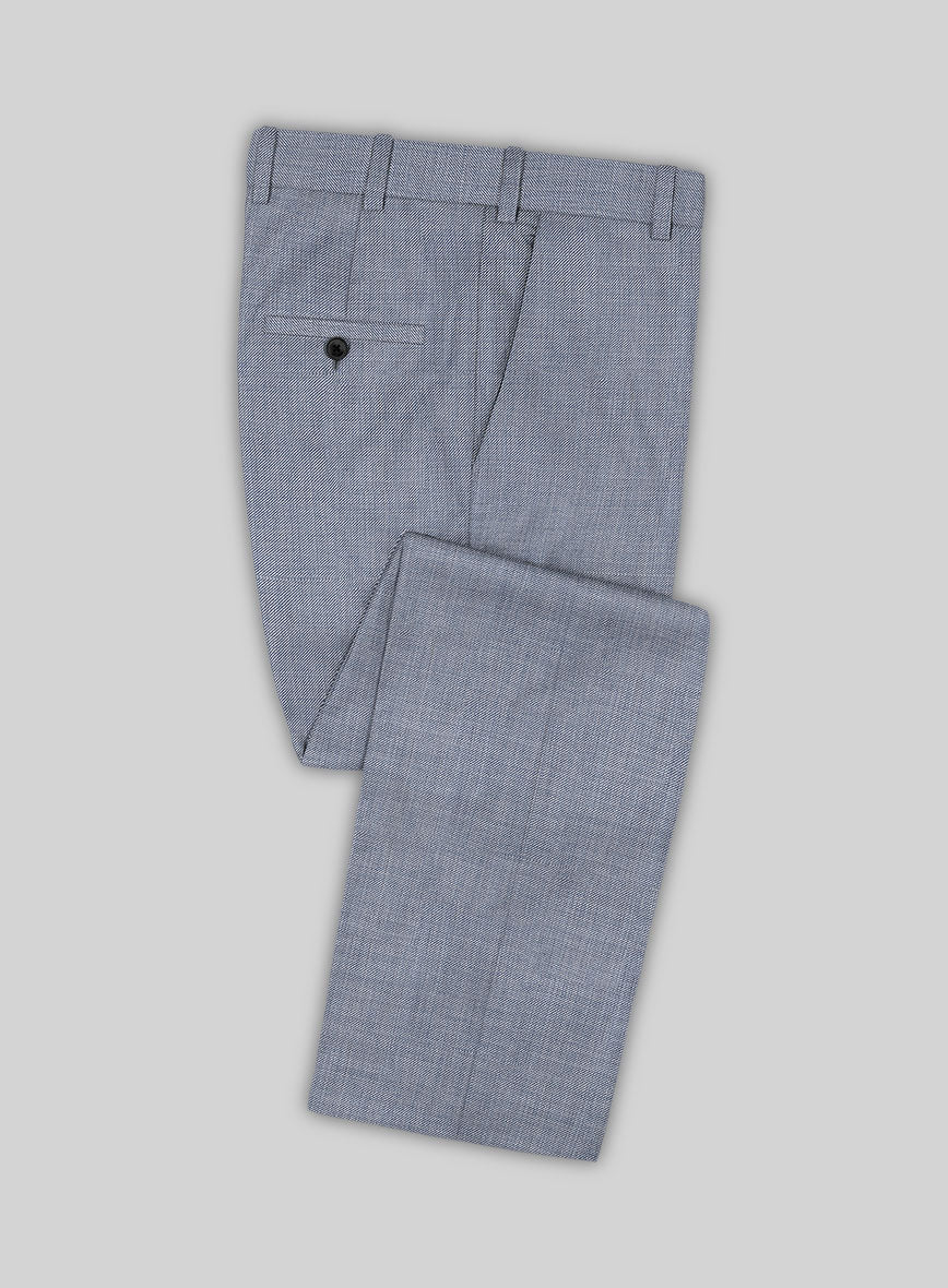 Scabal Londoner Twill Light Blue Wool Suit - Image 5