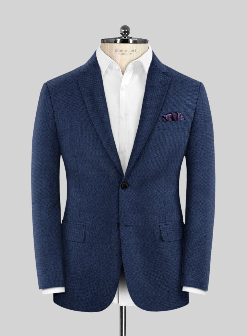 Scabal Lucin Twill Blue Wool Suit - Image 3