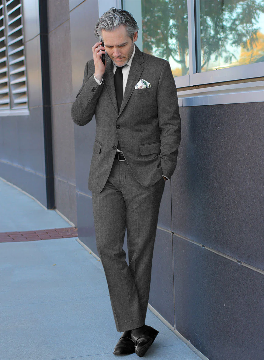Scabal Manto Checks Gray Wool Suit - Image 2