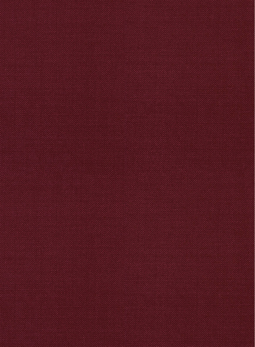 Scabal Maroon Wool Pants - Image 3