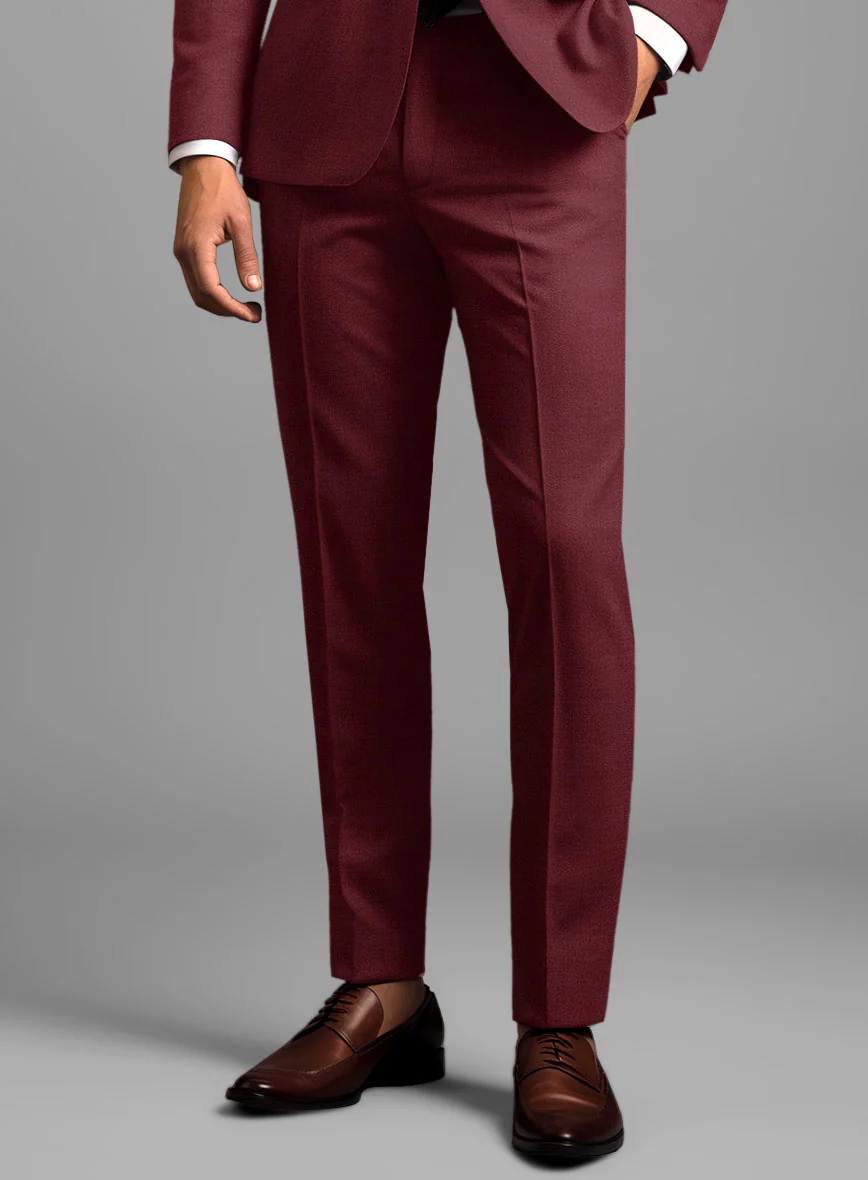 Scabal Maroon Wool Suit - Image 5