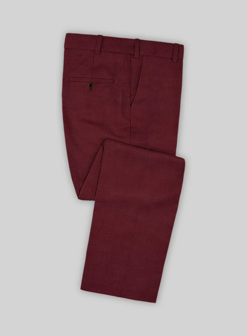 Scabal Maroon Wool Suit - Image 6