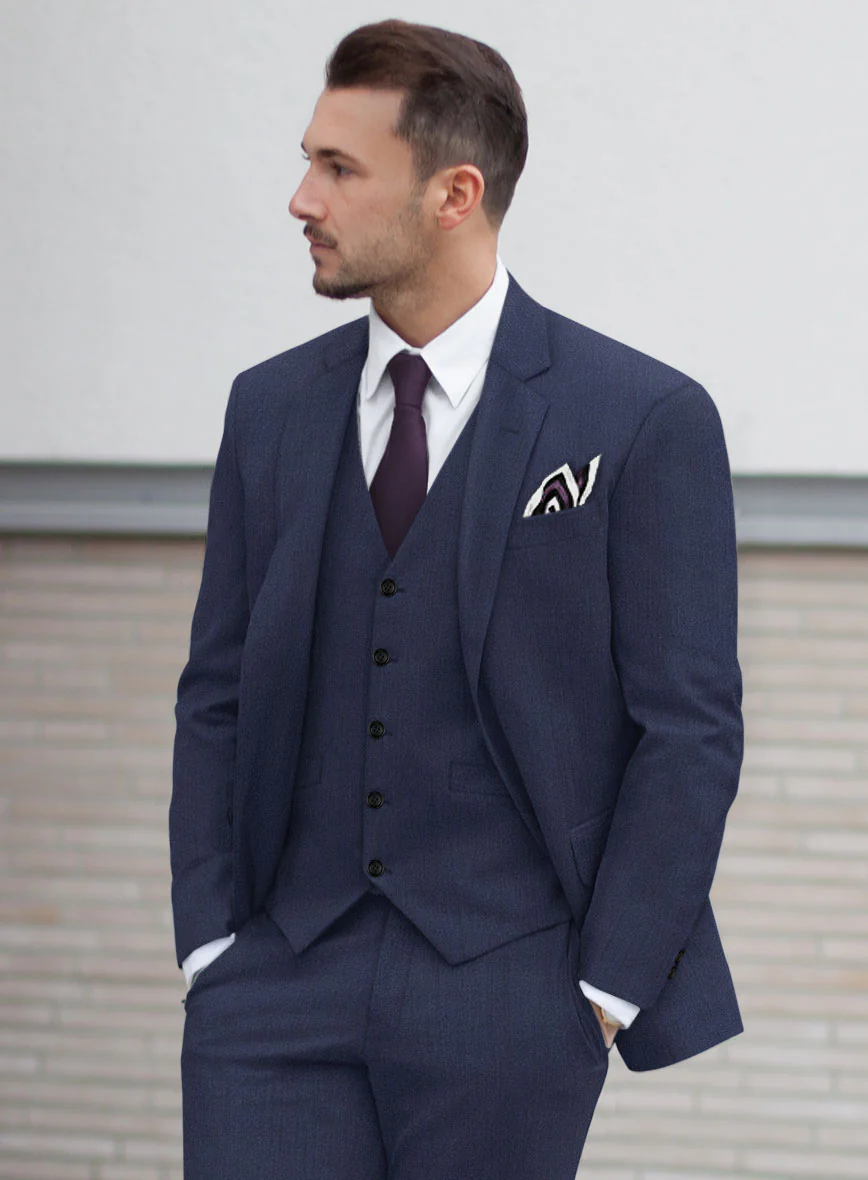 Scabal Merigo Denim Blue Wool Jacket - Image 2