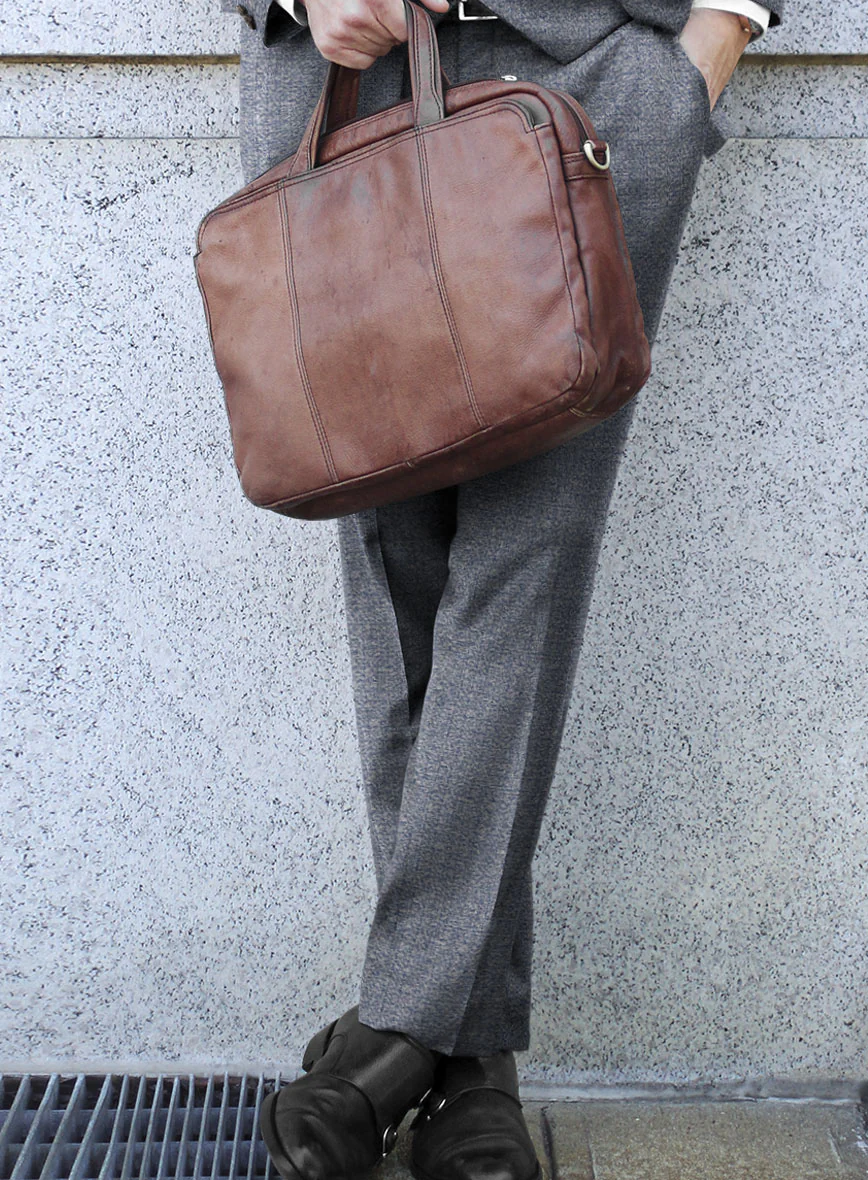 Scabal Misty Blue Wool Pants - Image 2