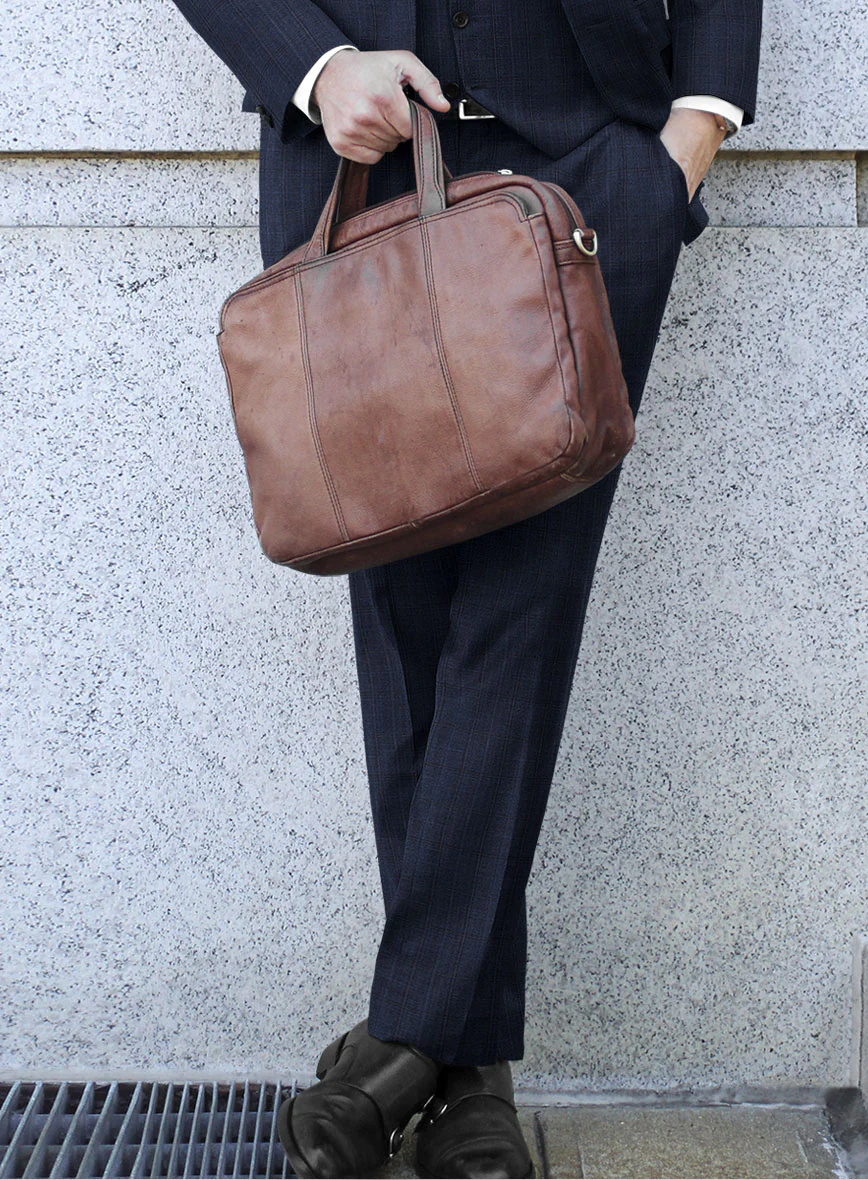 Scabal Mivo Checks Blue Wool Suit - Image 5
