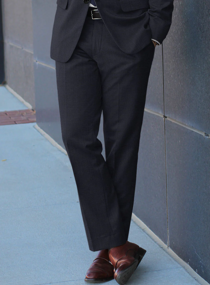Scabal Motito Blue Wool Pants - Image 2