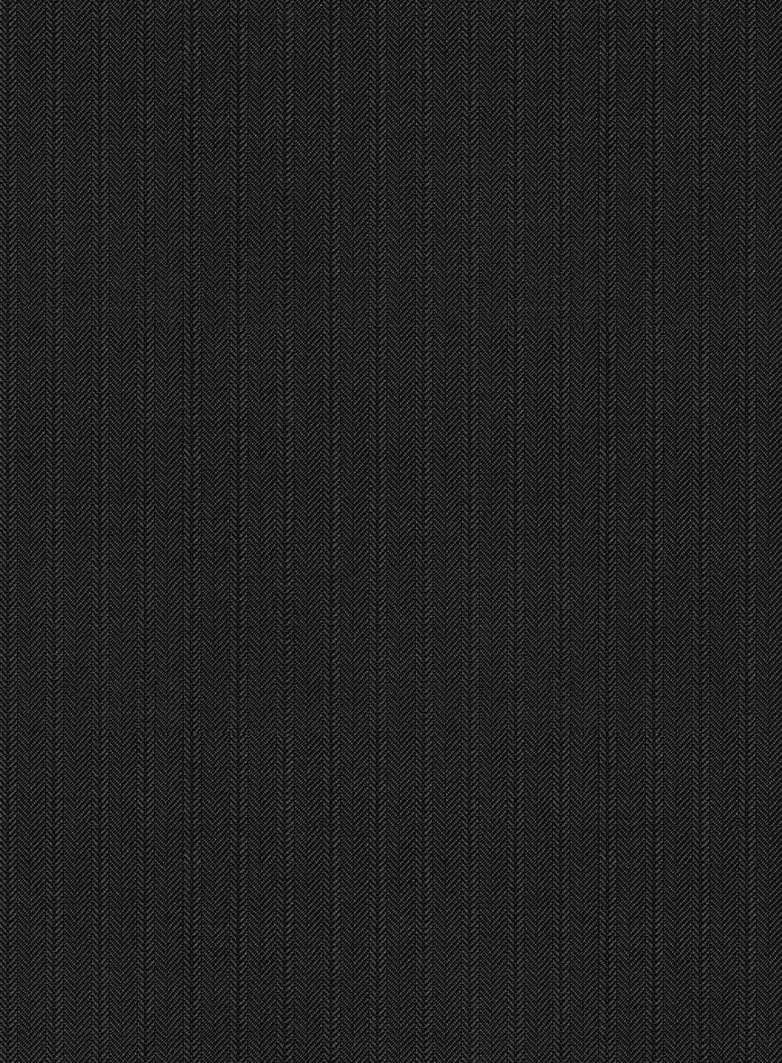Scabal Nadres Stripe Black Wool Pants - Image 3