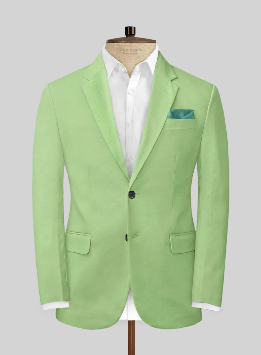 Scabal Nasty Green Cashmere Cotton Suit - Image 2